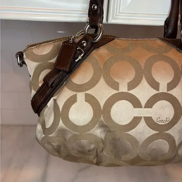 COACH Bag Purse Handbag Pocketbook Bag Madison Op Art Sophia Satchel #17693 - Picture 7 of 11